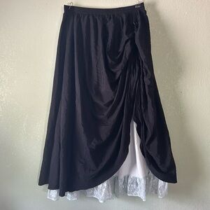 Black and White maxi Skirt scarlet darkness